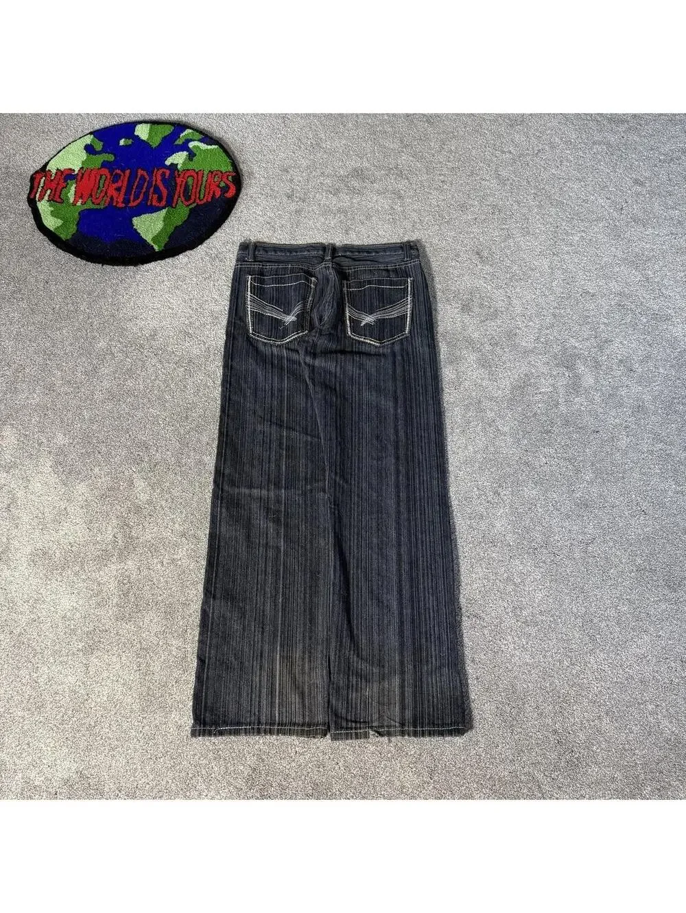 premium straight y2k denim.